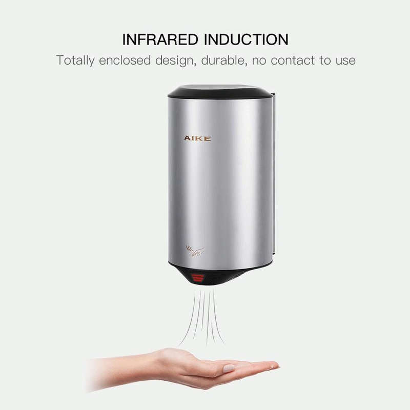 304 Stainless Steel Automatic SensorJet Hand Dryer High Speed Airflow for Home Hotel Airport Hand...