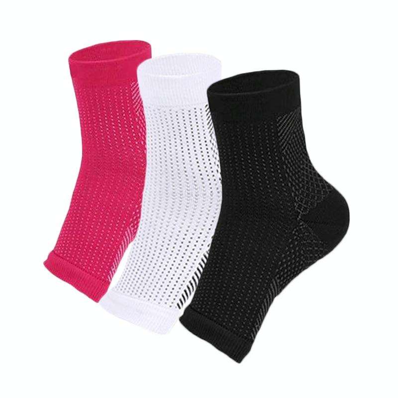 Foot Anti Fatigue Compression Foot Sleeve for Man and Women, Size:L/XL(Pure Skin Color)