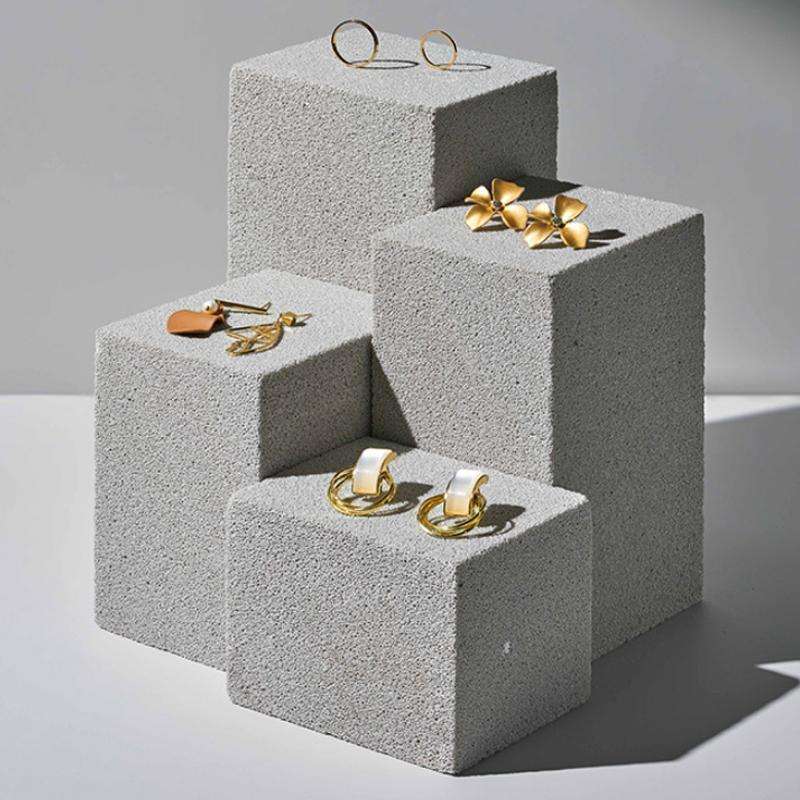 Jewelry Still Life Ornaments Geometry Photography Props, Size: Square Column 10x8x20 cm