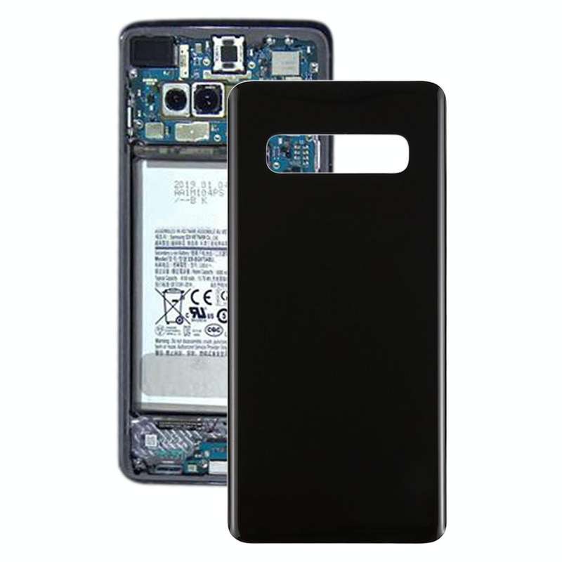 For Galaxy S10+ Battery Back Cover (Black)