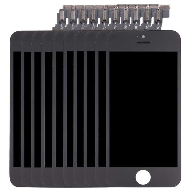 10 PCS TFT LCD Screen for iPhone 5C Digitizer Full Assembly with Frame (Black)