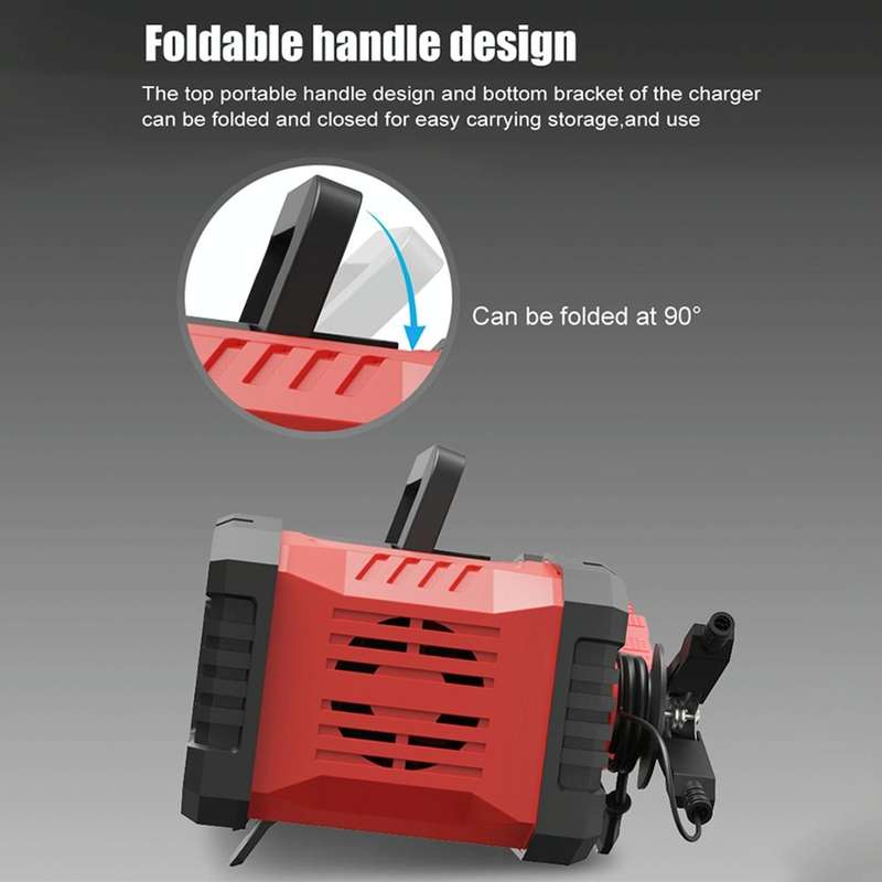 FOXSUR 12V / 24V 20A 300W Portable Motorcycle Car Smart Battery Charger(US Plug)