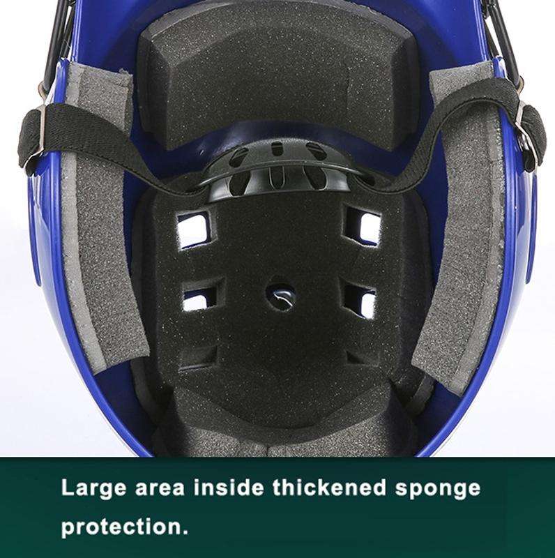 Head and Face Protection Baseball Helmet for Adults(Black)
