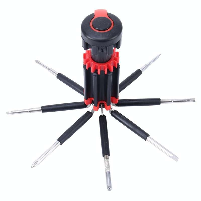 8 in 1 Multifunctional Portable Screwdriver with LED Torch