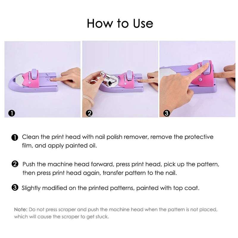 DIY Nail Art Printing Stamp Machine Set