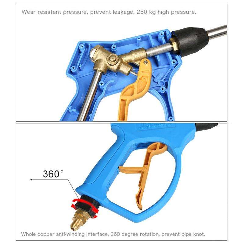High Pressure Long Fixed Foam Gun for Self-service Car Washing Machine, Outer Wire: 14 x 1.5
