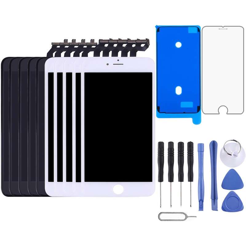 5 PCS Black + 5 PCS White TFT LCD Screen for iPhone 6s Plus Digitizer Full Assembly with Frame