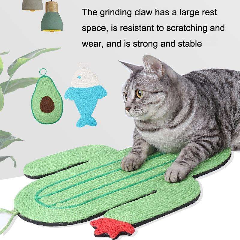 Non-slip and Moisture-proof Scratch Resistant Sisal Cat Scratch Pad(Avocado)