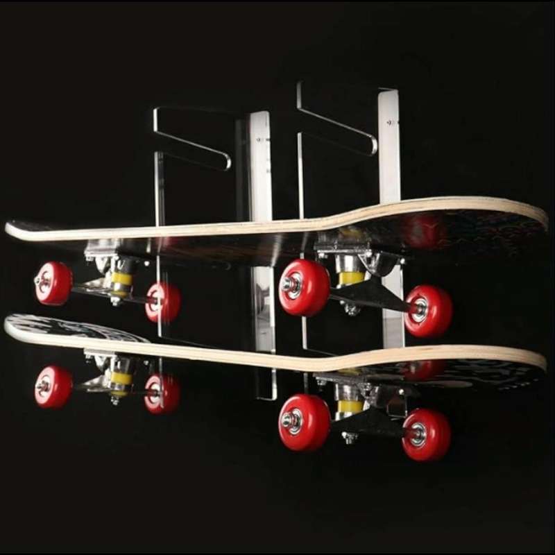 YX076 Wall Mount Four Wheel Skateboard Storage Bracket(Transparent)