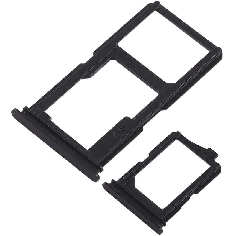 For Vivo Y66 2 x SIM Card Tray + Micro SD Card Tray (Black)