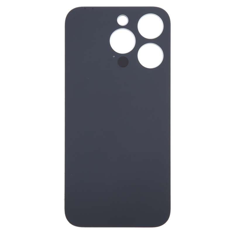 For iPhone 15 Pro Easy Replacement Big Camera Hole Glass Back Battery Cover(Titanium)