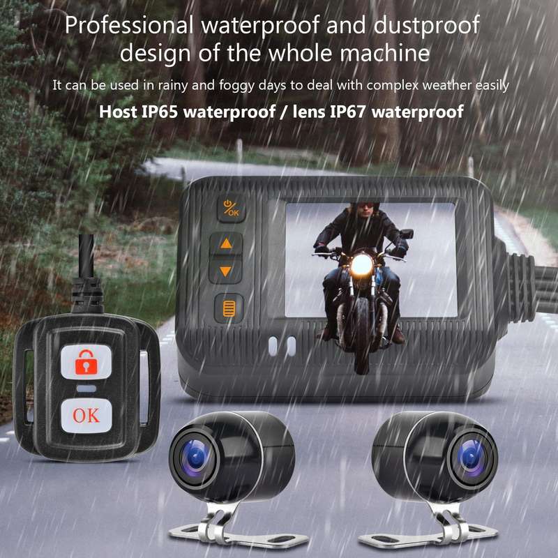 SE20 2.0 inch 1080P Waterproof HD Motorcycle DVR, Support TF Card / Cycling Video / Parking Monit...
