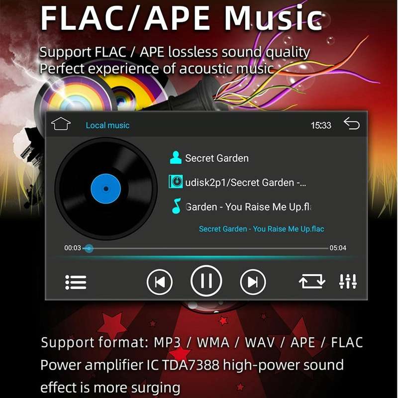 HD 7 inch Single Din Car Android Player GPS Navigation Bluetooth Touch Stereo Radio, Support Mirr...