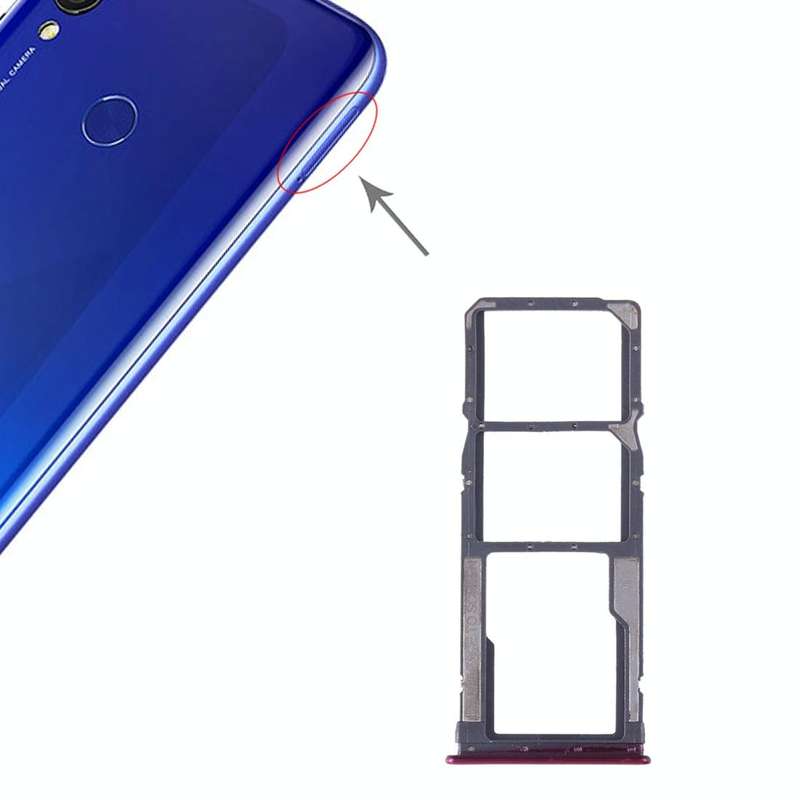 SIM Card Tray + SIM Card Tray + Micro SD Card for Xiaomi Redmi 7 (Magenta)