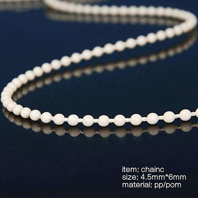 2PCS 10m Bead Chain White Beads Shutter Venetian Blinds Curtain Accessories 4.5 x 6mm Mirabilis B...