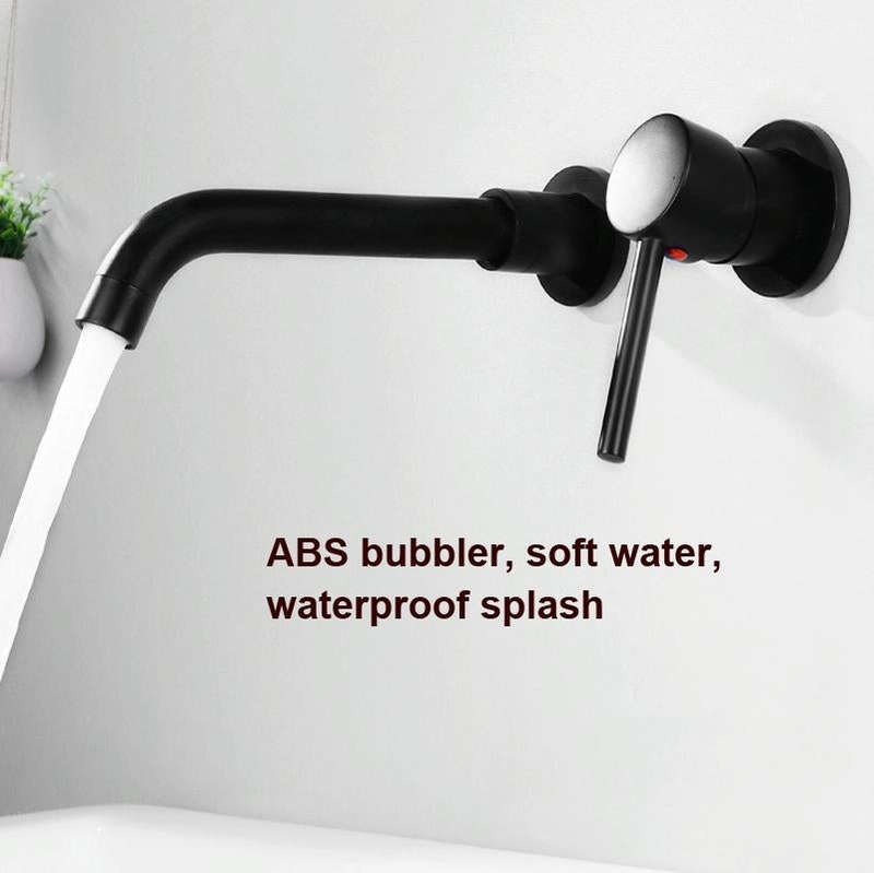 In-wall Hidden Concealed Faucet Hot and Cold Copper Mixing Valve, Specification: Silver Conjoined