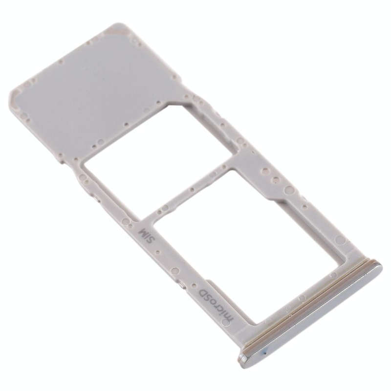 For Galaxy A70 SIM Card Tray + Micro SD Card Tray (Silver)