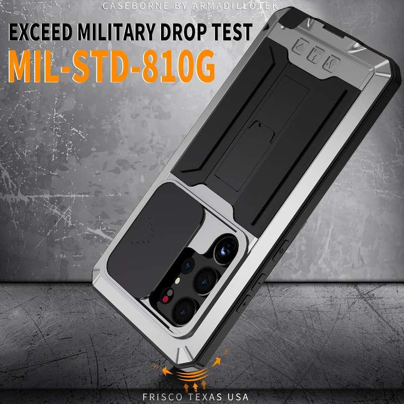 For Samsung Galaxy S23 Ultra 5G R-JUST Sliding Camera Design Life Waterproof Dustproof Shockproof...