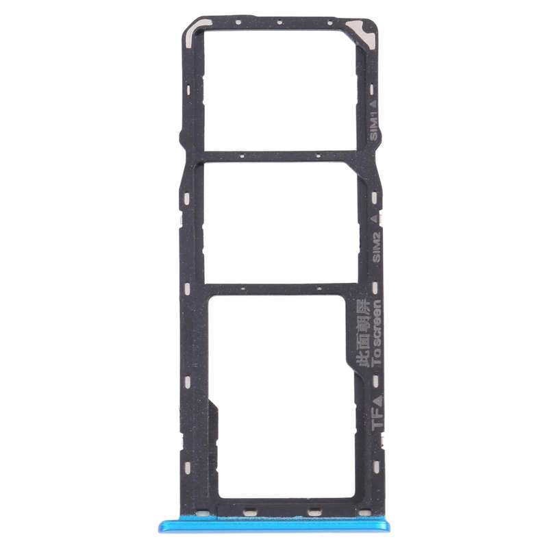 For OPPO A12 CPH2083, CPH2077  SIM Card Tray + SIM Card Tray + Micro SD Card Tray (Blue)