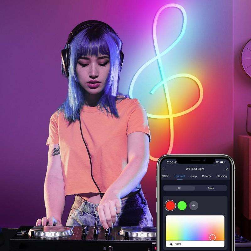 NH021 Waterproof 3m TUYA WIFI Music Sync RGB Neon Rope Light