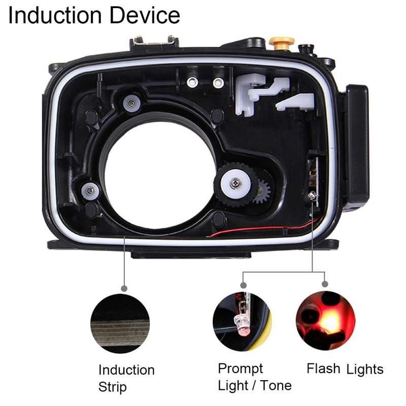 PULUZ 40m Underwater Depth Diving Case Waterproof Camera Housing for Sony A6000 (E PZ 16-50mm F3....
