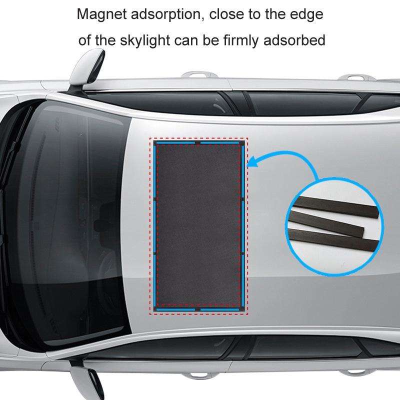 100x65cm Car Sunroof Magnetic Suction Anti-Mosquito Cover Anti-Mosquito Screen Window