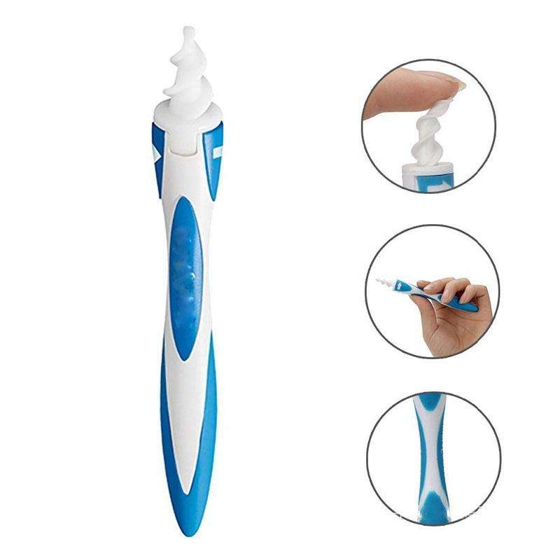Smart Swab Plastic Ear Cleaner Earwax Removal Tool with 15 Replacement Parts