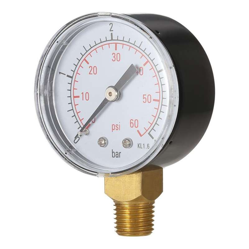Stainless Steel Shockproof Pool Filter Hydraulic Pressure Gauge