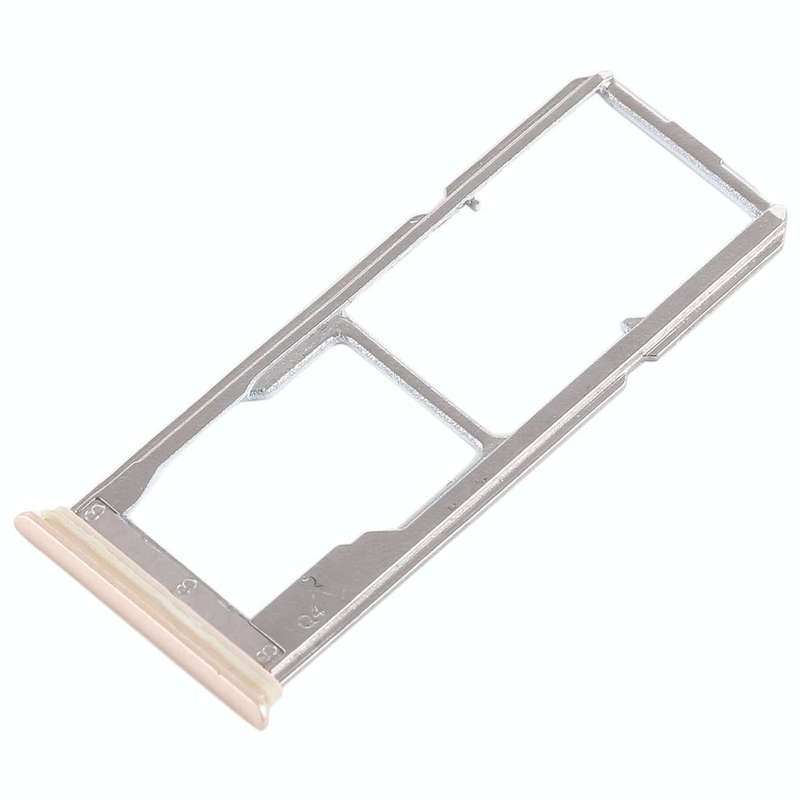 For Vivo Y75 2 x SIM Card Tray + Micro SD Card Tray (Gold)