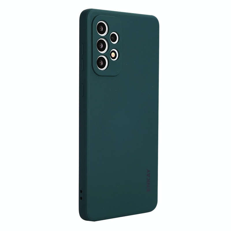 For Samsung Galaxy A73 5G ENKAY Liquid Silicone Soft Shockproof Phone Case(Dark Green)