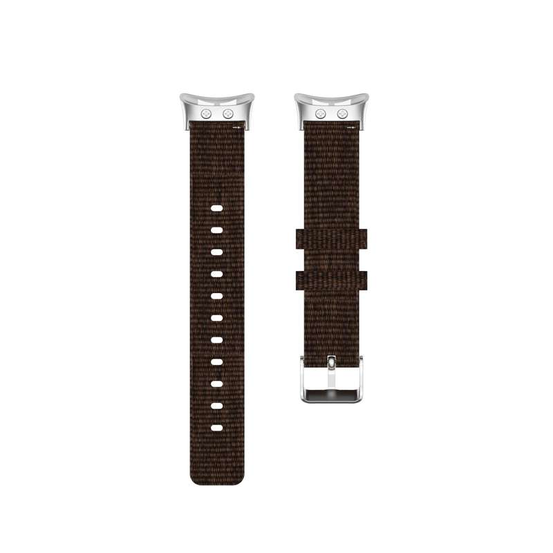 For Garmin Forerunner 45 / 45S / Swim 2 Universal Nylon Canvas Watch Band(Coffee)