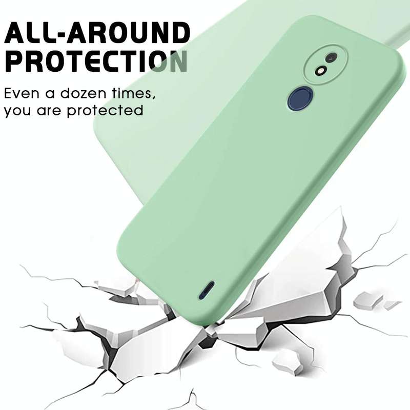 For Nokia C21 Pure Color Liquid Silicone Shockproof Phone Case(Green)