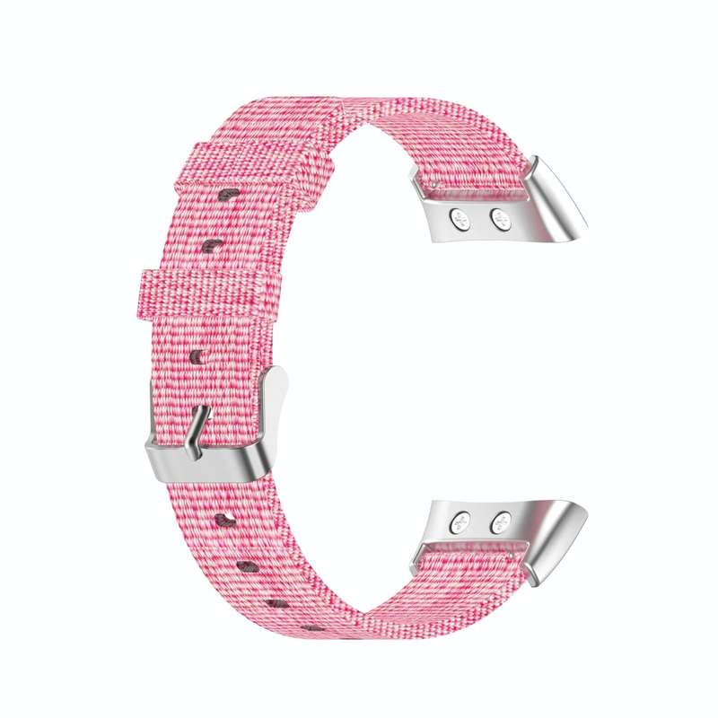 For Garmin Forerunner 45 / 45S / Swim 2 Universal Nylon Canvas Watch Band(Pink)