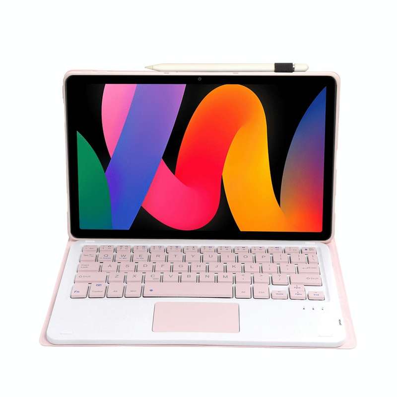 For Xiaomi Redmi Pad SE 11 inch A0N9-A Lambskin Texture Ultra-thin Detachable Bluetooth Keyboard ...