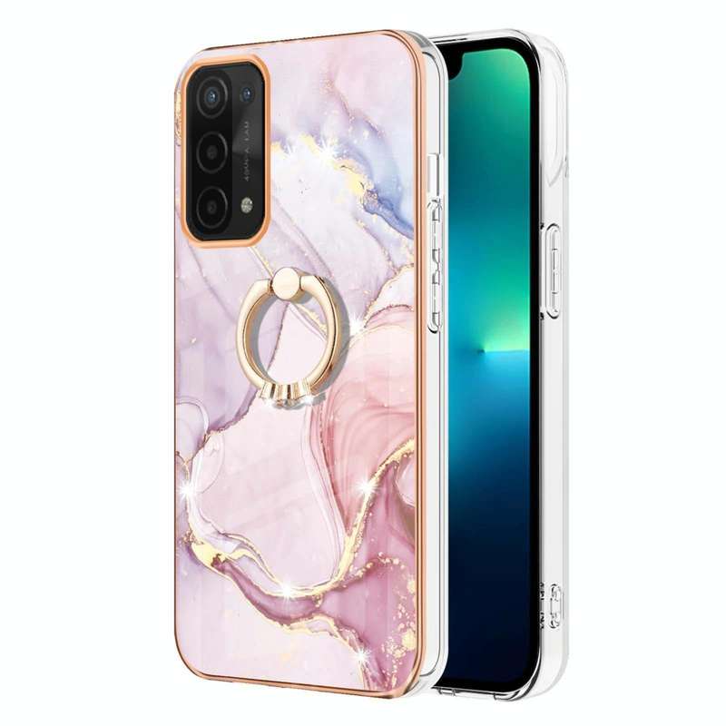 For OPPO A74 5G / A93 5G / A54 5G / A93s 5G Electroplating Marble Pattern IMD TPU Phone Case with...