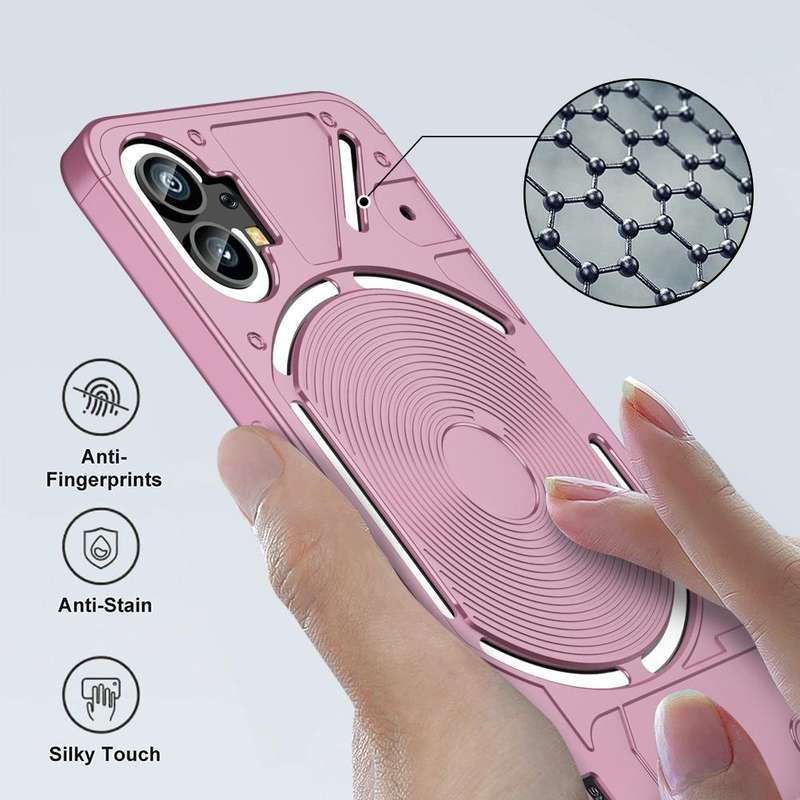 For Nothing Phone 1 GKK Three Stage Splicing Full Coverage PC Phone Case(Rose Gold)