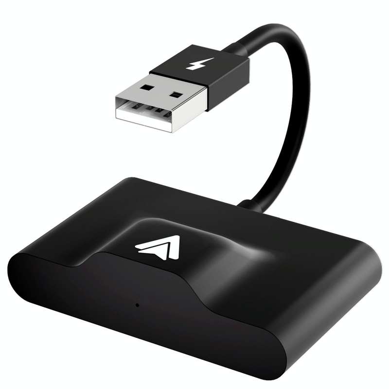 THT-020-3+ USB + USB-C / Type-C Wired to Wireless Carplay Adapter for Android Smartphone(Black)