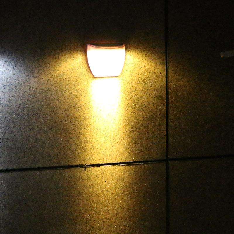 8 LED Light Control Solar Garden Wall Light Outdoor Fence Light Lawn Light Street Lamp(Warm Light)