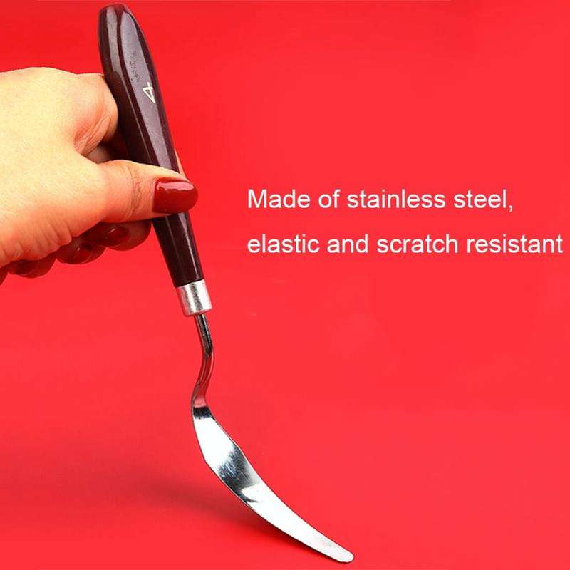 1 Sets/5PCS Wooden Handle Acrylic Painting Gouache Paint Knife