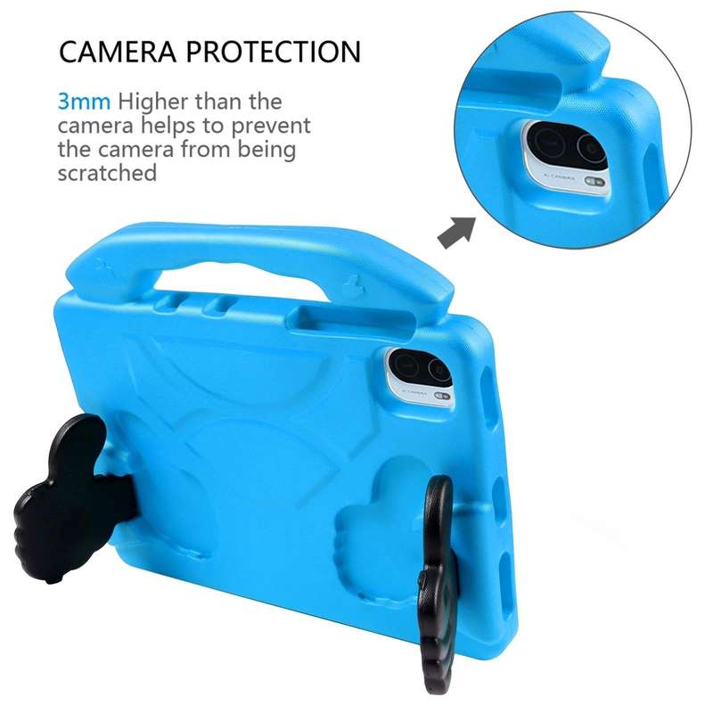 For Samsung Galaxy Tab A9+ 10.95 2023 Thumb Bracket EVA Shockproof Tablet Case(Blue)