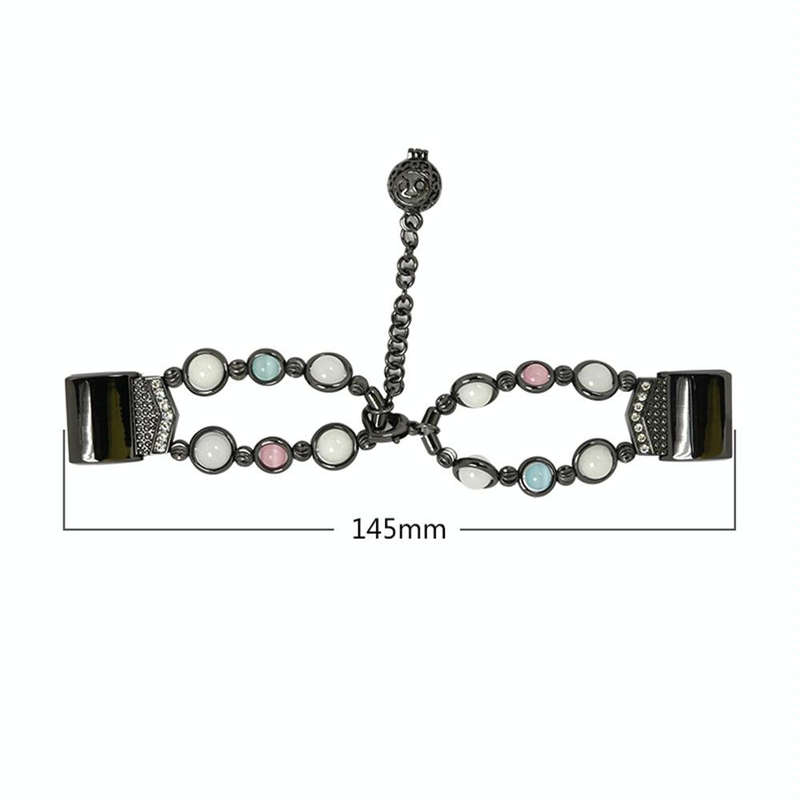 For Fitbit Charge 5 Agate Luminous Bead Steel Watch Band(Silver)