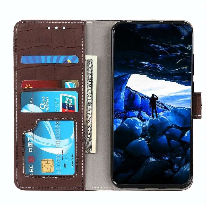 For Xiaomi Redmi 10 / Redmi Note 11 4G Magnetic Crocodile Texture Horizontal Flip Leather Case wi...