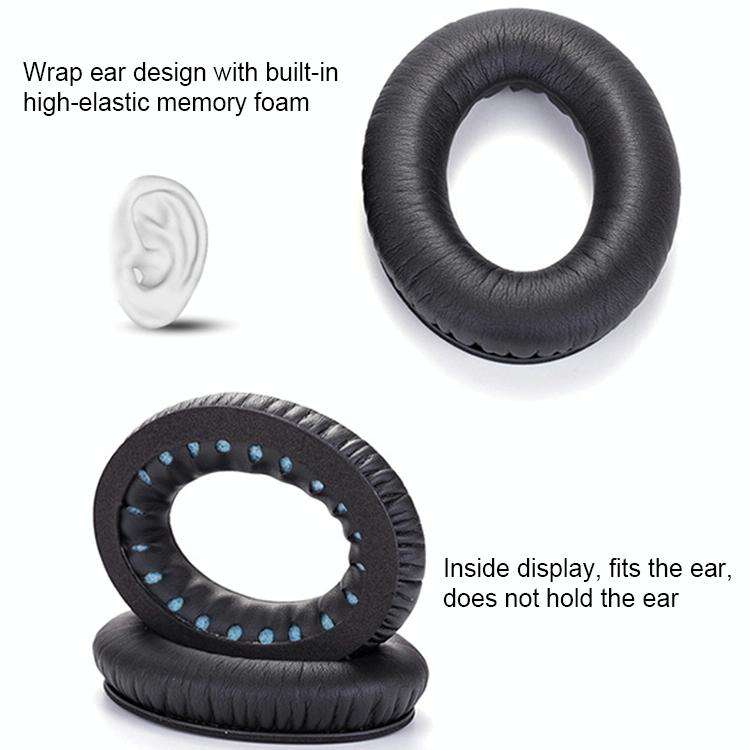 1 Pair Soft Earmuff Headphone Jacket with LR Cotton for BOSE QC2 / QC15 / AE2 / QC25 / QC35 (Yell...