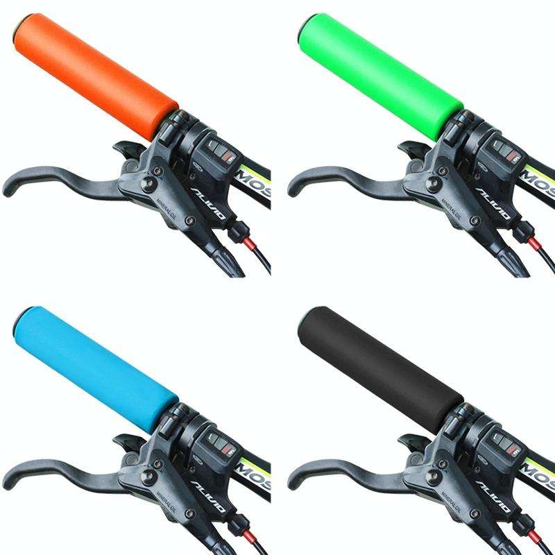 4 Pairs Mountain Folding Bicycle Silicone Foaming Sponge Handle Cover Rubber Shock Absorbing Anti...