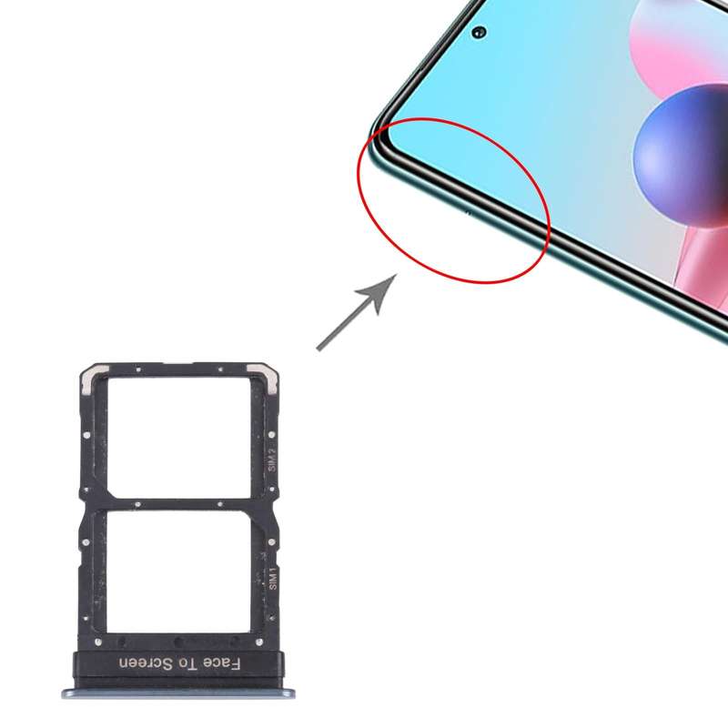SIM Card Tray + SIM Card Tray for Xiaomi Redmi Note 10 Pro 5G / Poco X3 GT(Silver)