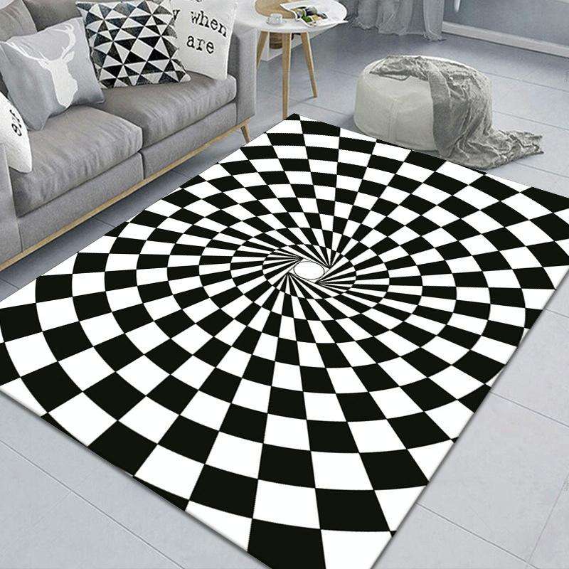 3D Stereo Rectangular Visual Geometric Living Room Carpet, Size: 40x60cm(12)