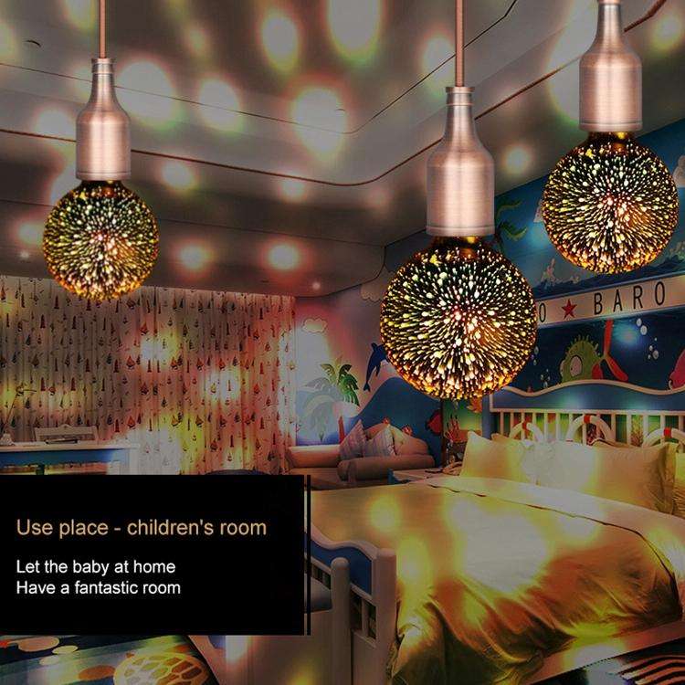 G95 E27 4W IP65 Waterproof Warm White 3D Fireworks LED Bulb, 2700K 48 LEDs SMD 2835 Vintage Atmos...