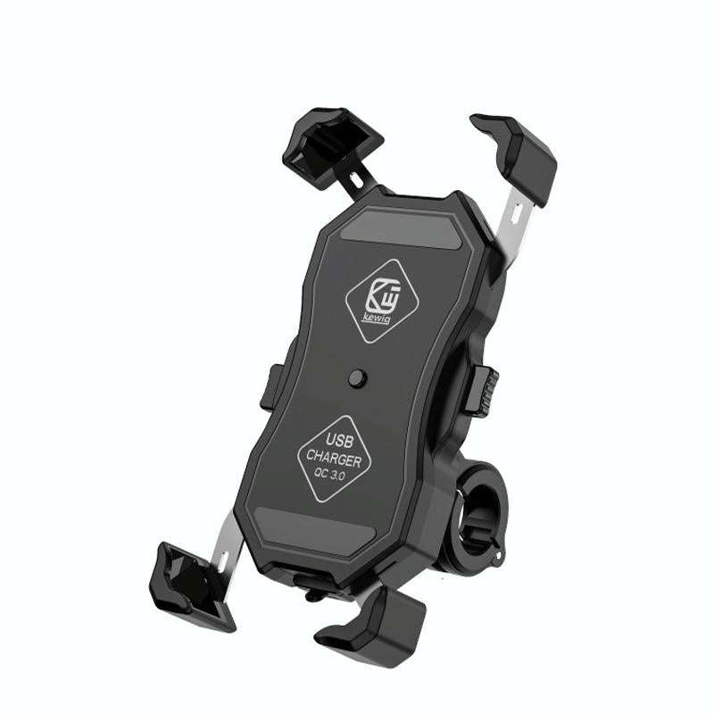 Kewig Motorcycle Outdoor Riding Four-Claw Fixed Mobile Phone Bracket QC3.0 Fast Charging Waterpro...