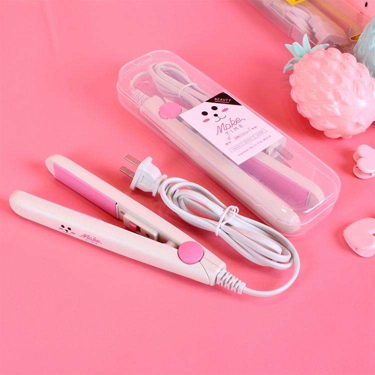 Mini Professional Hair Tools Smoothing Corrugated Travel Straightening Irons(Light Purple Duck)