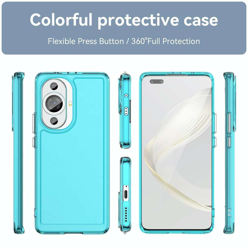 For Huawei Nova 11 Pro Candy Series TPU Phone Case(Transparent Blue)
